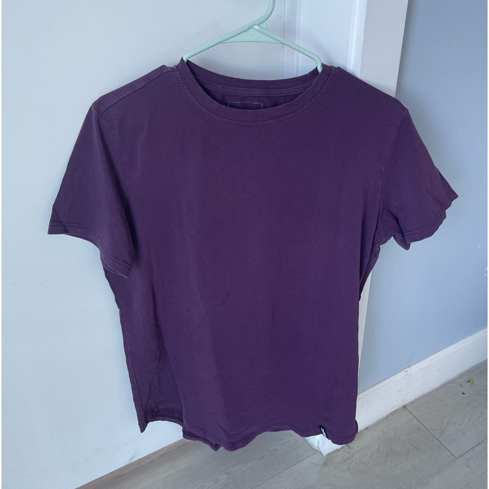 YOUNGLA 402 Perfect Tee (Purple) - Scallop Bottom Size MEDIUM